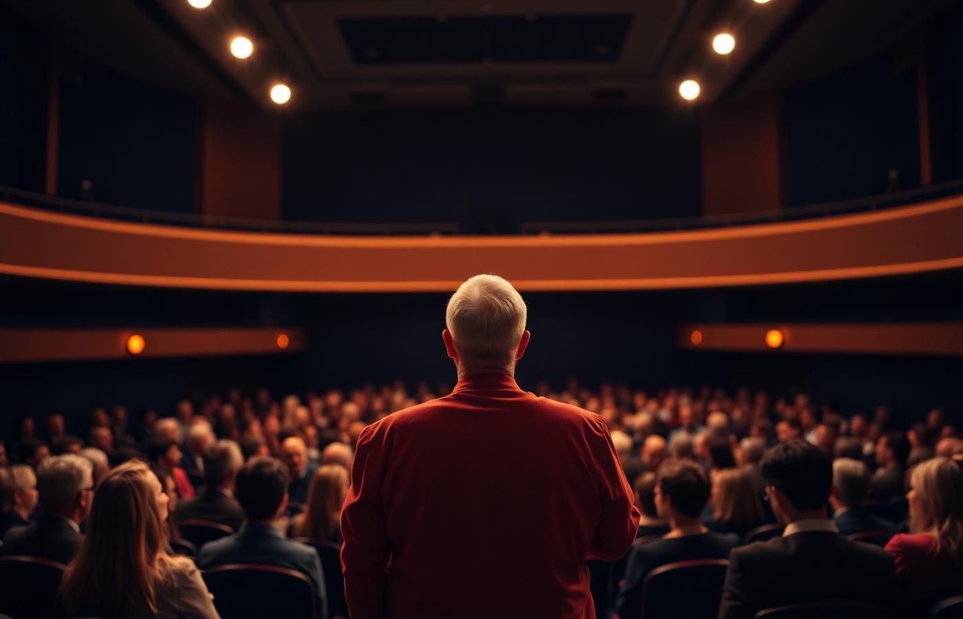 Speaker before an international audience